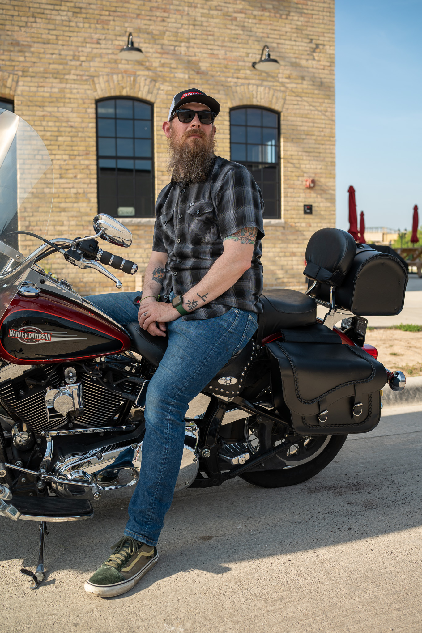 Willie & Max Braided Series Large Slant Saddlebags