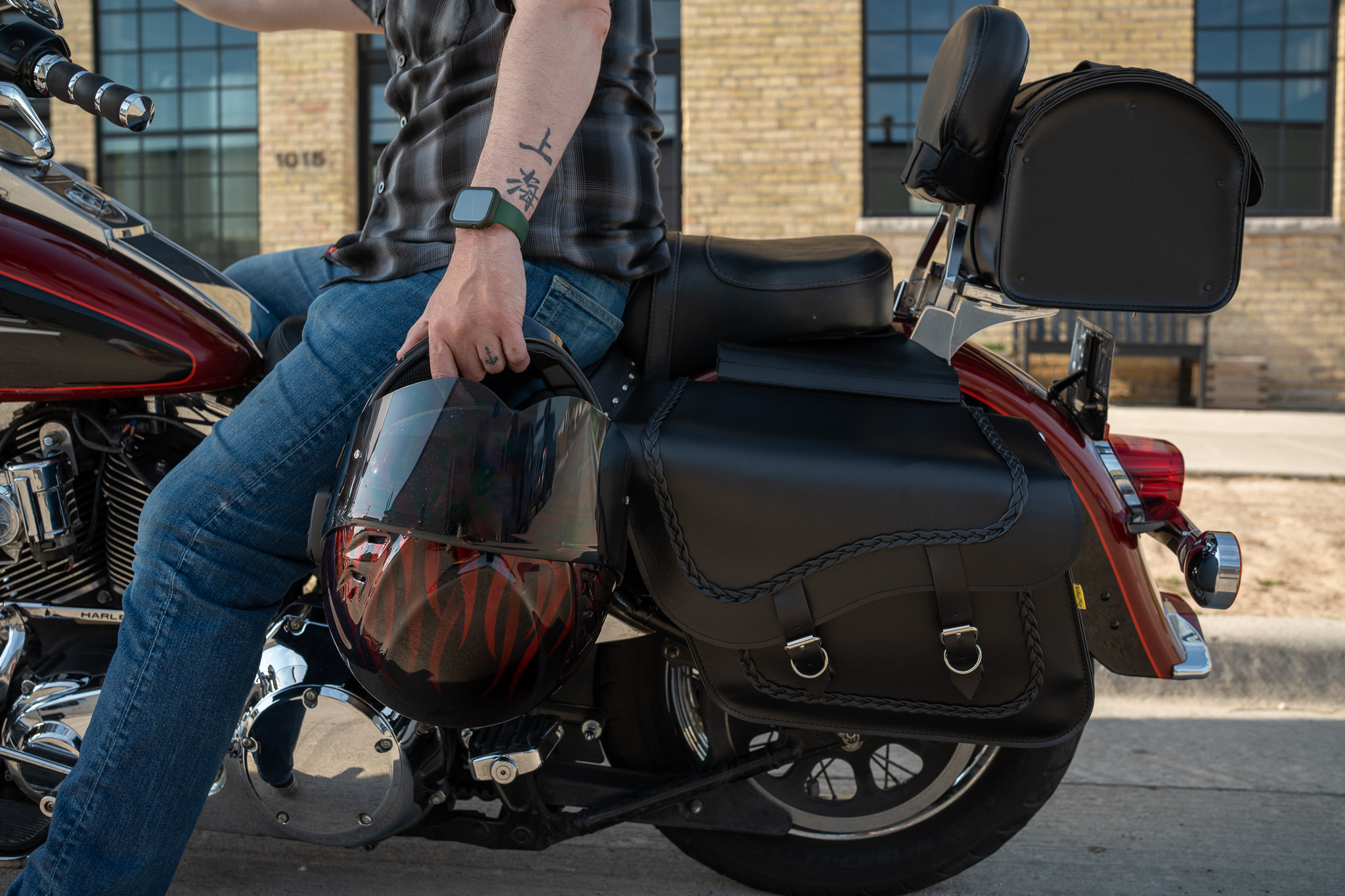 Willie Max Braided Series Large Slant Saddlebags