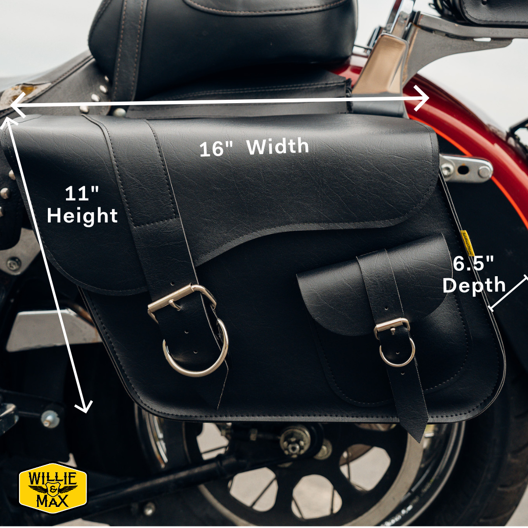 Willie & Max Ranger Series Large Slant Saddlebags. Handcrafted in the USA. Limited Lifetime Warranty - Image 2