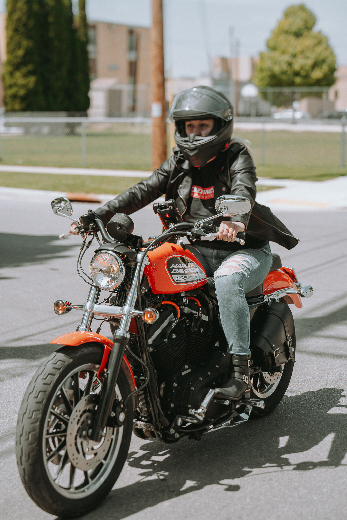 Handcrafted Black Motorcycle Swingarm Bag - Dual Shock
