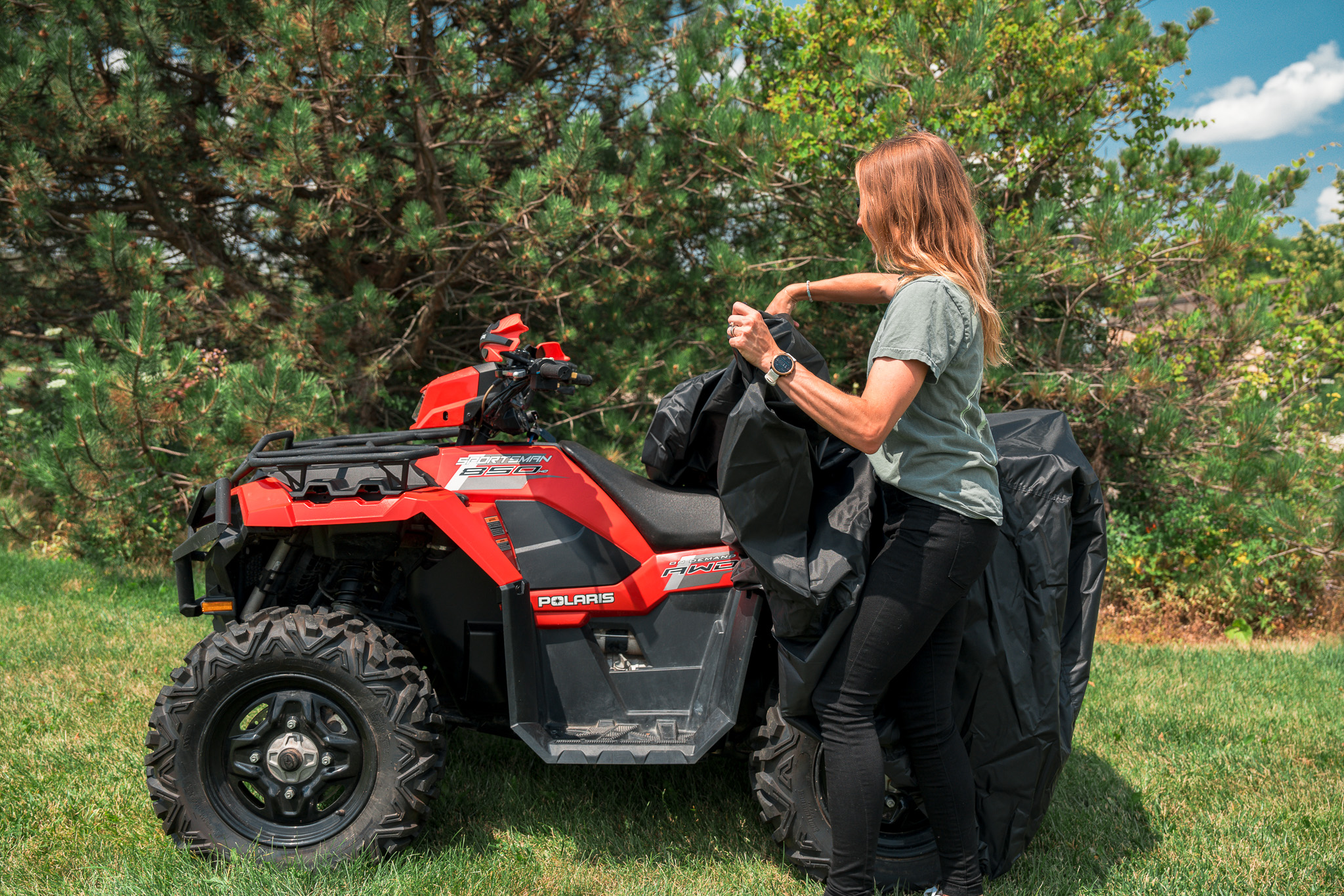 Dowco Guardian ATV Cover | Black | Two-year limited warranty |UV and water-resistant, Heavy-duty polyester protection, Snug fit - Image 2
