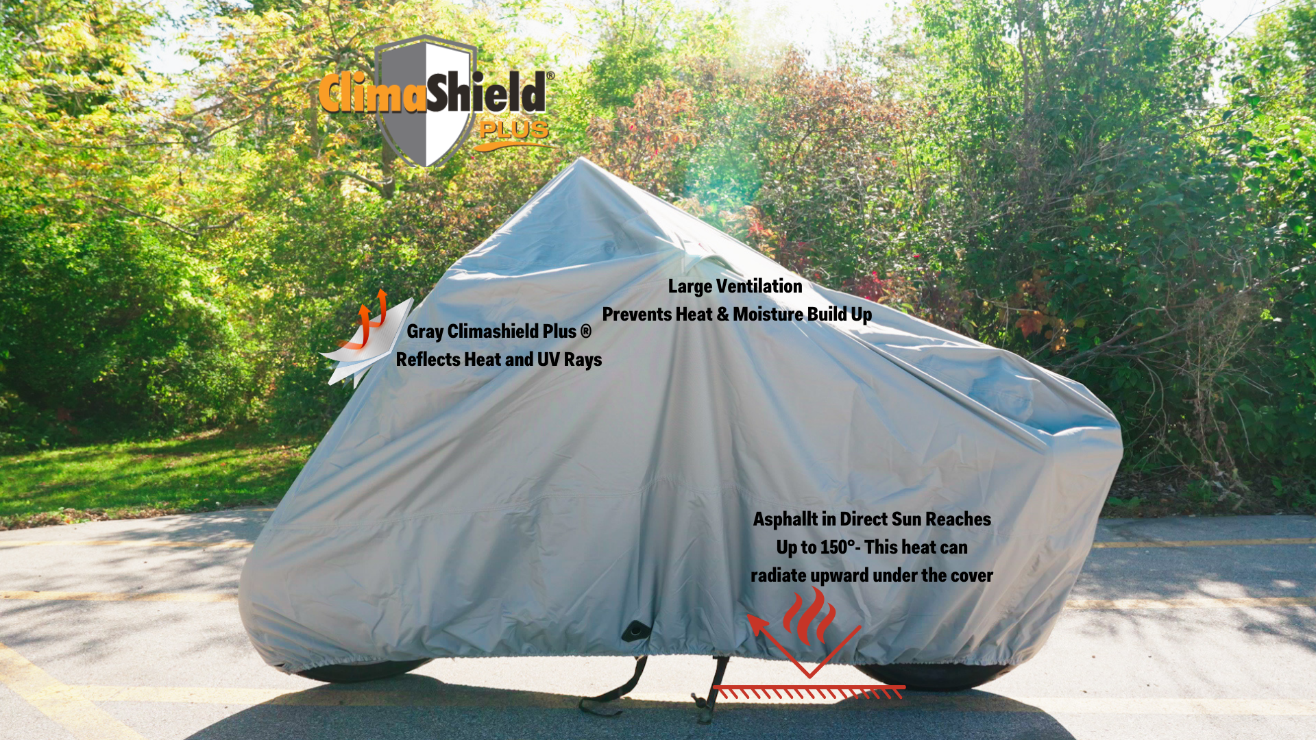 thumbnail image 2 of Max Motosports XL Waterproof Motorcycle Cover – 230x95x125cm, Outdoor Dust/Rain/UV Protector, W/ Storage Bag 2 of 2