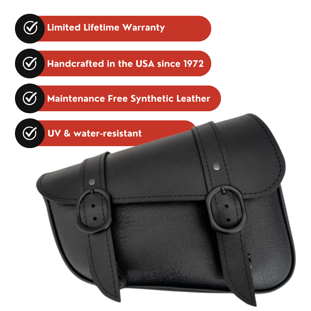 Willie & Max 4.0L Black Jack Swingarm Bag for Honda Rebel