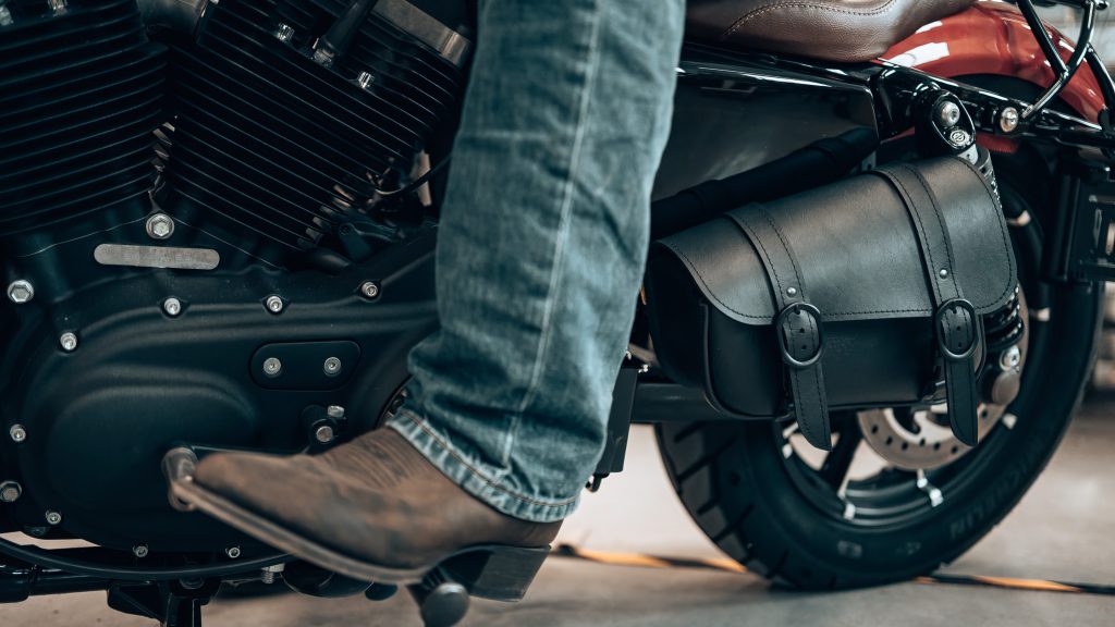 Swingarm Bag for Harley Sportster Blacked-Out