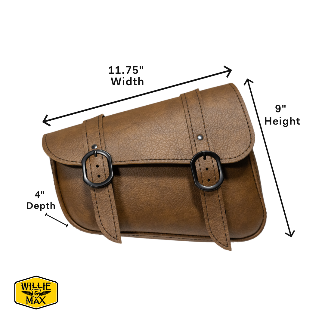 Handcrafted 4.0L Warm Brown Swingarm Bag for Honda Rebel