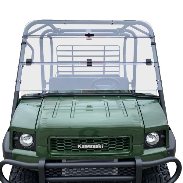 Dowco Powersports Kawasaki Mule 4000/4010 Folding Windshield Clear Polycarbonate | Heavy-Duty UTV Windshield, Easy Installation, Weather Protection, Increased Airflow, Made in the USA [V000342-12200Z]
