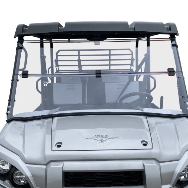 Dowco Powersports Kawasaki Mule Pro-DX(T), Pro-FX(T) Folding Windshield Clear Polycarbonate | Heavy-Duty UTV Windshield, Easy Installation, Weather & Trail Protection,  Made in the USA V000345-12200Z (V276-12200)